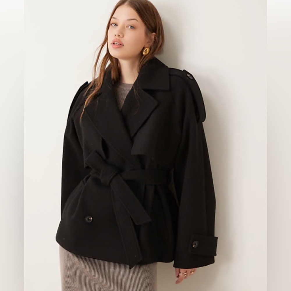 ASOS Design oversized short trench